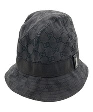 Chapeau seau Gucci GG noir unisexe authentique