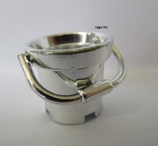 Lego 48245c01 x2 Bucket Seau Chrome Silver du Belville 5840 5860 5871 5855 MOC