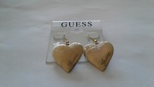 Guess Grandes BO Coeurs Dorés  Estampillés