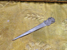 coupe papier a decor oriental cleopatre argent massif  poincons travail egyptien