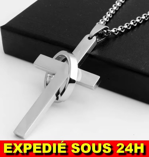 Collier homme croix - collier,