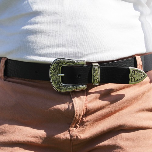 Ceinture western cuir noir - ceinture,