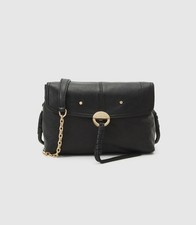 Sac bandoulière en cuir noir