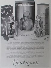 PUBLICITE PARFUM HOUBIGANT FLORAISON DEMI JOUR PRESENCE COFFRET 1937 FRENCH AD