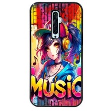 Coque noire pour Reno 2 anime manga et music