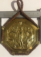 MEDAL MÉDAILLE PLAQUE TURIN LES TROIS GRÂCES MEDAL ART FEMME NUÉE GERBE D OR