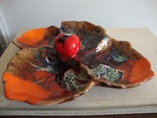 COUPE à APERITIF en CERAMIQUE de VALLAURIS Décor Centre Tomate VINTAGE 60