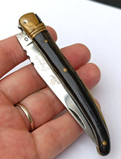 Couteau Laguiole La Colombe corne 11 cm pliant France folding knife 440 vintage