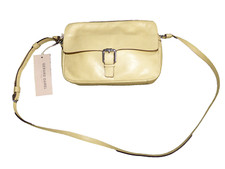 SAC POCHETTE BANDOULIERE CUIR JAUNE GERARD DAREL NEUF