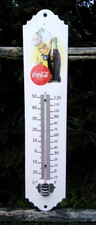 Thermomètre pub Plaque émaillée origine Coca cola émail véritable made in France