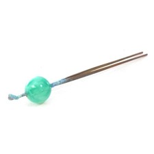 Vintage Antique Japonais Kimono Kanzashi Mariée Turquoise Marbre Métal Épingle