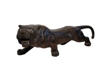 Statuette - Tigre rugissant - Bronze - Japon - Fin XIXème