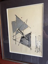 Marcel RECHER Superbe Technique mixte Signée 1971 / Dlg École De Paris