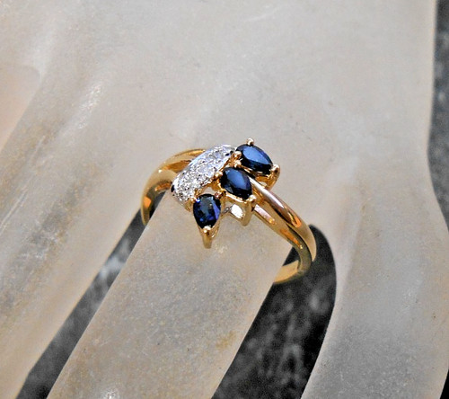 Bague jaune 18k sertie - jaune,