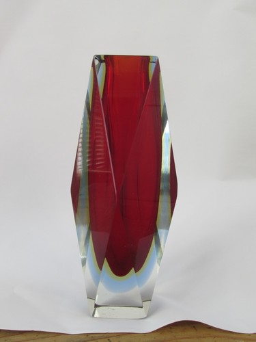 Murano sommerso vase diamant - sommerso,
