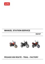 manuel atelier réparation technique APRILIA 650 PEGASO 650 route trail factory