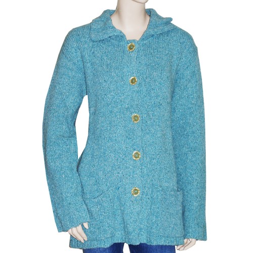 Gilet cardigan bleu - , turquoise
