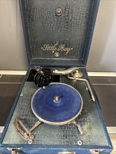 Ancien gramophone Little Boy valise (bleu)