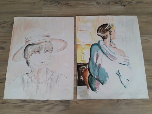 Peinture signée sur - signée, j.e