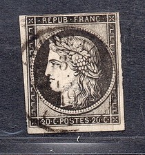 ? 3 JANVIER 1849/ 20C CERES No3/signe  / SUPERBE  / Cote 500E MINI ?