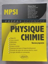 Physique chimie, MPSI Nouveau programme, Thierry Finot, Elsa Choubert