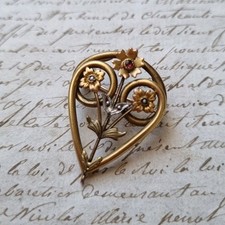 Broche Ancienne ORIA Plaqué