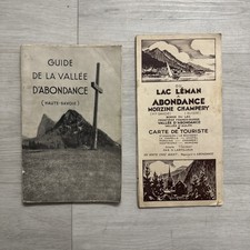 Guide de la vallée d'Abondance, Haute-Savoie, 1950, Lartilleux + carte Lac Léman