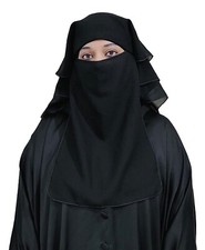 Nouveau hijab musulman trois couches burqa Nikab pièce de nez 3 couches musul...
