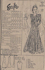 Patron De Couture Vintage Des Années 1940 B32 Robe De Mariée (1445)