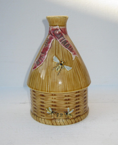 Ancien pot barbotine miel - , du