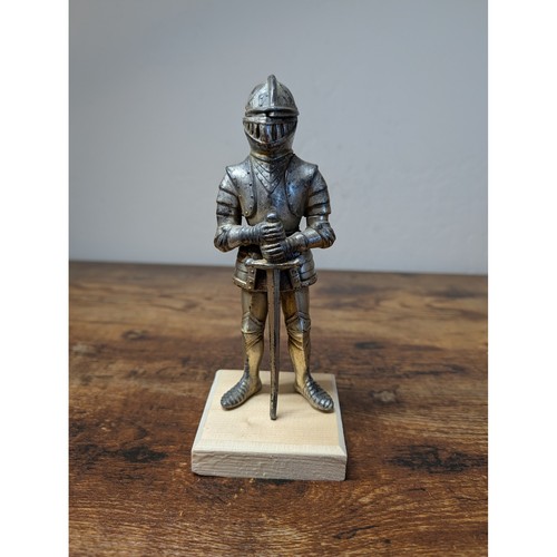 Vintage silver knight figurine - knight,