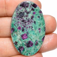 Cabochon De Fuchsite Ruby Naturelle Oval Gemme 40,70 Cts 23x37x4 Mm UR-22