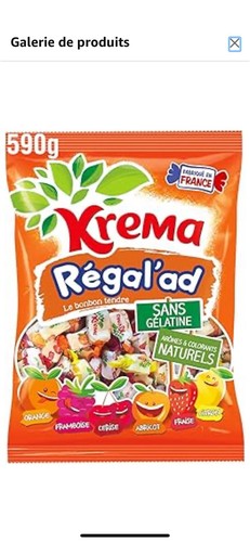 Bonbons krema 590g - krema, 590g+590g