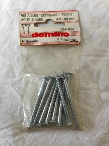 Lot vis bois tête - 9, à