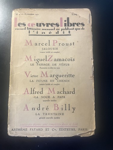 Proust jalousie - (marcel).,