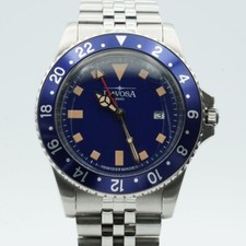 DAVOSA Ternos Diver Qaurtz Hommes Montre Acier Neuf 40MM 1023.505 Papiere M022