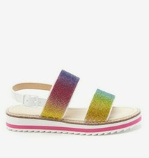 Next Sandales d'été compensées arc-en-ciel enfant fille bébé tailles 9 