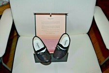 chaussure neuve repetto 27 cuir veritable tout cuir noir pointe or EN PROMO