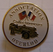 pin WW2 D DAY 6 JUNE 1944 USA-FRANCE ASSOCIATION COLLECTION OVERLORD JEEP WILLYS