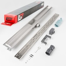 Caniveau Lignes Fente 900 X 70 MM Réglable en Hauteur Siphon de Sol Duschgitter