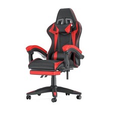 Chaise Gaming Ergonomique Adulte Bureau Ordinateur Réglable Repose Pied Coussin