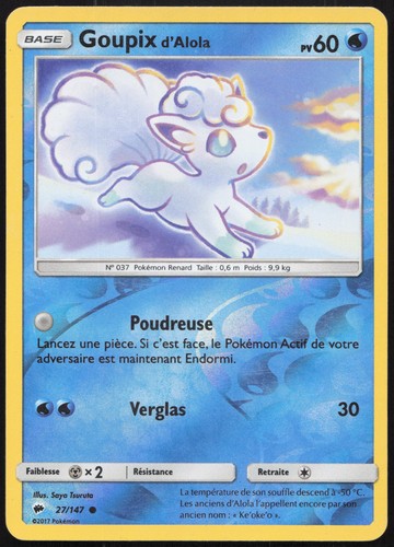 Carte pokémon goupix - carte, d'alola