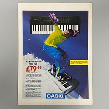 Clavier Casio CTK-50 Piano Électrique Instrument 1995 Vintage Rétro Publicité