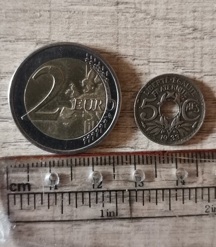 Pièce centimes troué - pièce, de