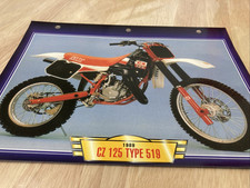 CZ 125 type 519 1989 CZ125 fiche carte moto passion collection Atlas