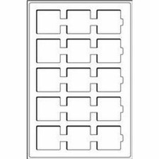 Plateaux L avec 15 cases pour cadres cartonnés jusqu'à 50x50 mm, bleu