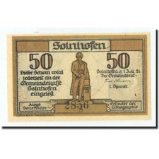 [#359439] Billet, Allemagne, Solnhofen Gemeinde, 50 Pfennig, métier, 1921, 1921-