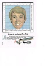 PUBLICITE  ADVERTISING  1980   GILETTE   CONTOUR  rasoir