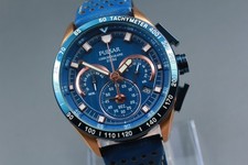N COMME NEUVE] Montre Homme SEIKO PULSAR VK63-X001 Chronographe Bleu 100m du ...