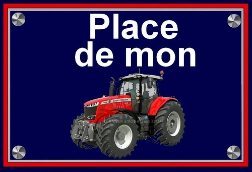 Plaque place mon - plaque, tracteur